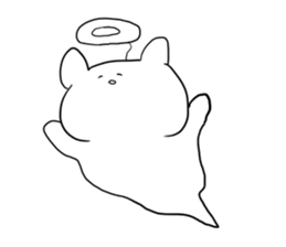 live freely rabbit and cat2. sticker #9921414