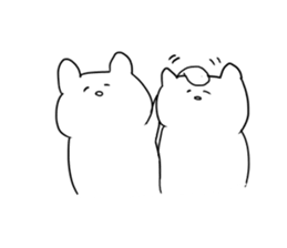 live freely rabbit and cat2. sticker #9921430