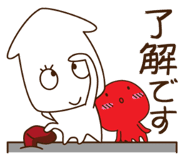 Good friend Sticker of squid and octopus sticker #9921759