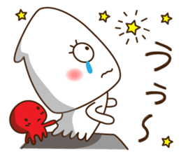 Good friend Sticker of squid and octopus sticker #9921767