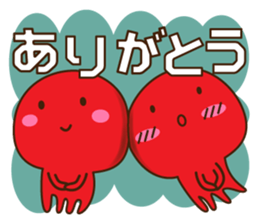 Good friend Sticker of squid and octopus sticker #9921783