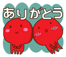 Good friend Sticker of squid and octopus sticker #9921783