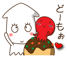 Good friend Sticker of squid and octopus sticker #9921787