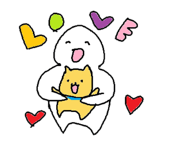 dog and human sticker #9922765