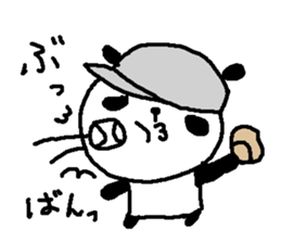 Baseball panda stickers! sticker #9923802