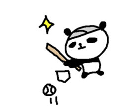Baseball panda stickers! sticker #9923828