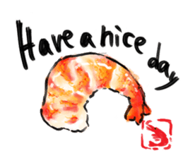 shrimp sticker english ver. sticker #9926639