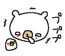 Cute Osaka White Bear stickers! sticker #9927104
