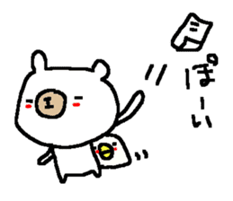 Cute Osaka White Bear stickers! sticker #9927108