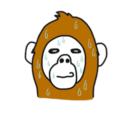 A mischievous Orangutan sticker #9927244