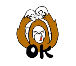A mischievous Orangutan sticker #9927245