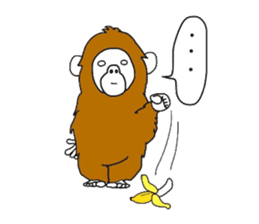 A mischievous Orangutan sticker #9927262