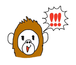 A mischievous Orangutan sticker #9927264