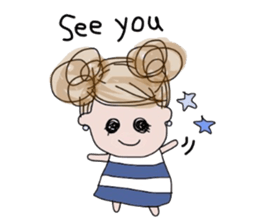 Curly Hair girl's Part3 sticker #9927885