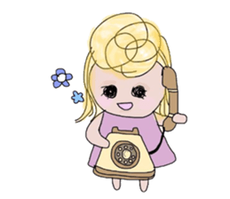 Curly Hair girl's Part3 sticker #9927889