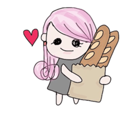 Curly Hair girl's Part3 sticker #9927890