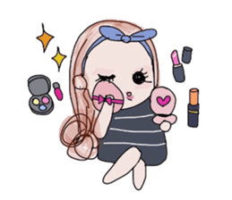 Curly Hair girl's Part3 sticker #9927898