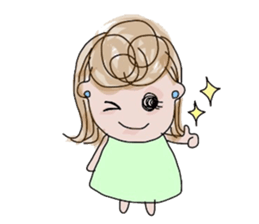 Curly Hair girl's Part3 sticker #9927902