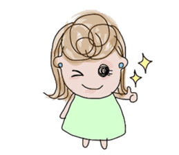 Curly Hair girl's Part3 sticker #9927902