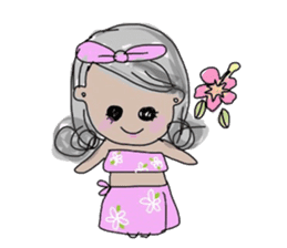 Curly Hair girl's Part3 sticker #9927906