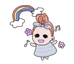 Curly Hair girl's Part3 sticker #9927910