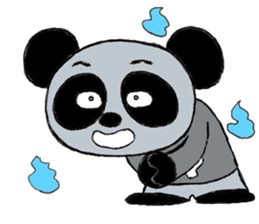 White panda gray panda sticker #9929329