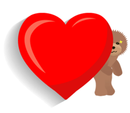 TOYDOG WITH A HEART SHAPE sticker #9930425