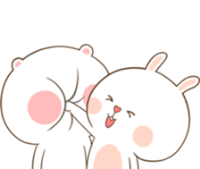 TuaGom : Puffy Bear & Rabbit 2 sticker #9931363
