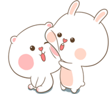 TuaGom : Puffy Bear & Rabbit 2 sticker #9931366