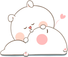 TuaGom : Puffy Bear & Rabbit 2 sticker #9931391
