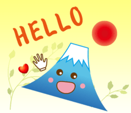 Lucky Japanese words and Mt. Fuji.2 sticker #9931675