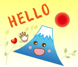 Lucky Japanese words and Mt. Fuji.2 sticker #9931675