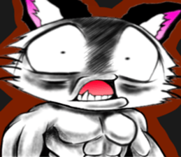 cat comics style2 sticker #9931951