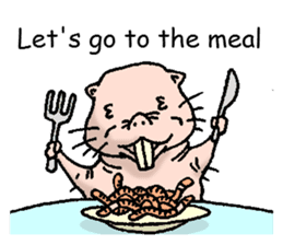 naked mole rat english01 sticker #9932437