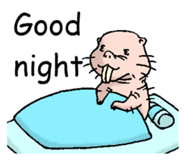 naked mole rat english01 sticker #9932438