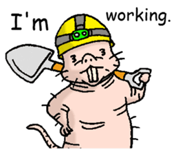 naked mole rat english01 sticker #9932449