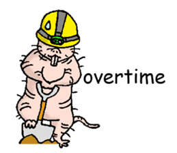 naked mole rat english01 sticker #9932453