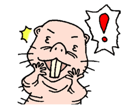 naked mole rat english01 sticker #9932458