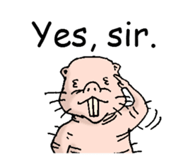 naked mole rat english01 sticker #9932462