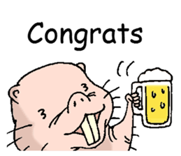 naked mole rat english01 sticker #9932463