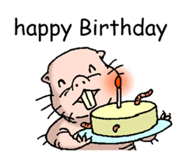 naked mole rat english01 sticker #9932465