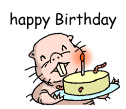 naked mole rat english01 sticker #9932465