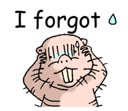 naked mole rat english01 sticker #9932471