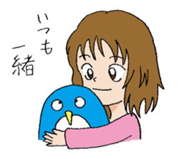 A girl who loves this penguin. sticker #9932832