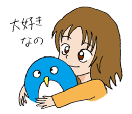 A girl who loves this penguin. sticker #9932834