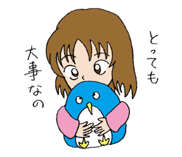 A girl who loves this penguin. sticker #9932835
