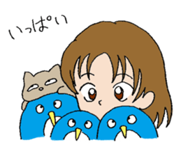 A girl who loves this penguin. sticker #9932836