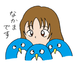 A girl who loves this penguin. sticker #9932837