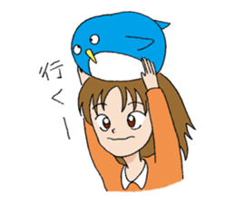 A girl who loves this penguin. sticker #9932838