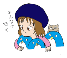 A girl who loves this penguin. sticker #9932839